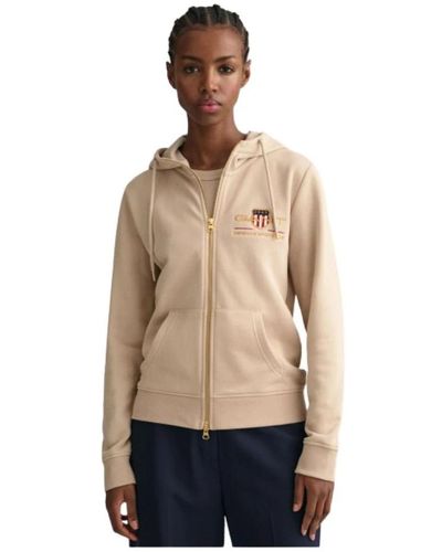 GANT Sweatshirts & hoodies > zip-throughs - Neutre
