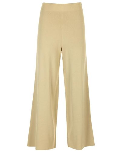 Alpha Studio Wide Trousers - Natural