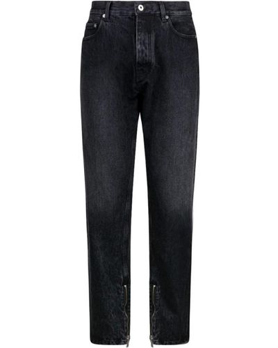 Off-White c/o Virgil Abloh Verblasste schwarze denim jeans