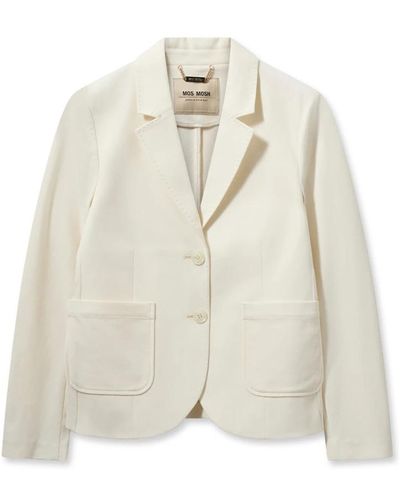 Mos Mosh Charm blazer ecru stile elegante - Bianco