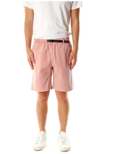 Gramicci Shorts con vita media e cintura - Rosso