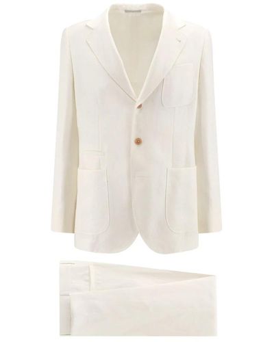 Brunello Cucinelli Single Breasted Suits - White