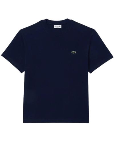 Lacoste Klassisches baumwoll-jersey t-shirt (navy blau)