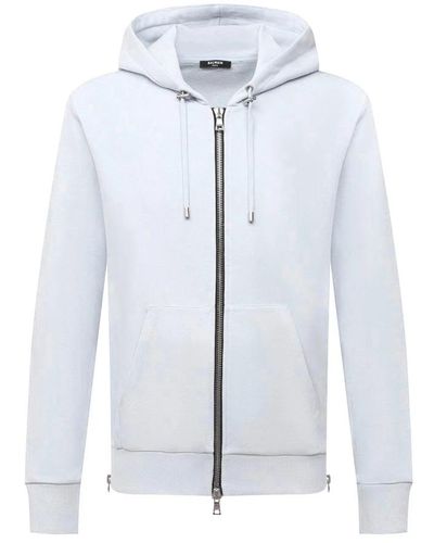 Balmain Sweatshirts & hoodies > zip-throughs - Bleu