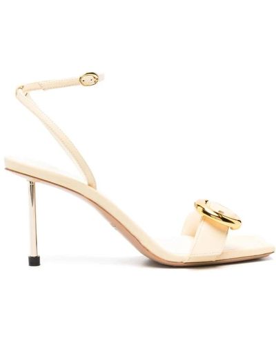 Jacquemus Ivory high heel sandalen - Mettallic