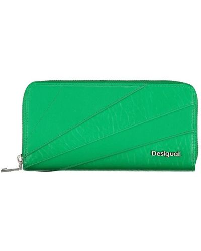 Desigual Stilvolle polyethylen brieftasche mit mehreren fächern - Grün