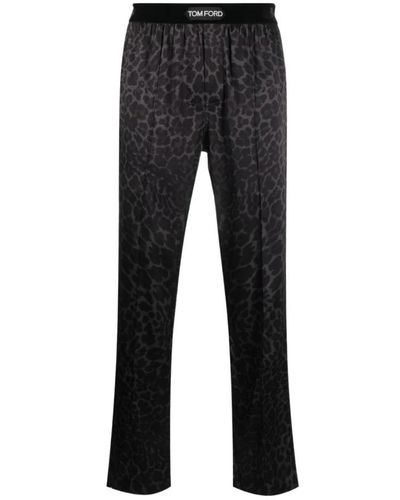 Tom Ford Straight Trousers - Black