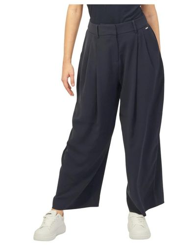 Armani Exchange Straight Trousers - Blue