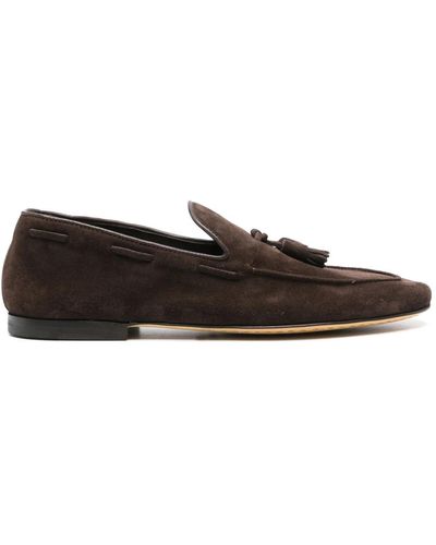Officine Creative Suede tassel loafers made in italy - Braun