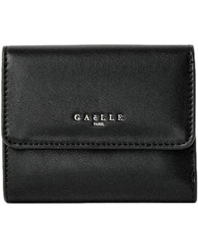 Gaelle Paris Mini wallet continental glattes eco-leder schwarz