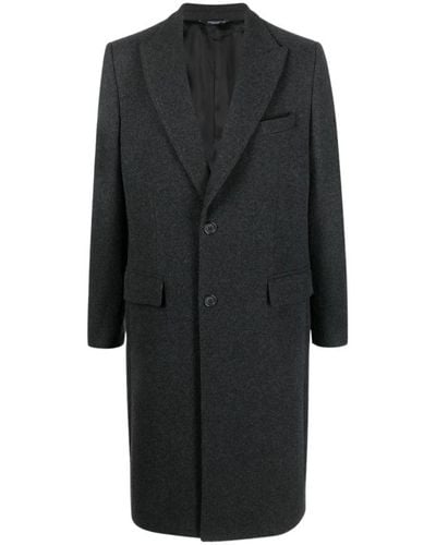 Dolce & Gabbana Single-Breasted Coats - Black