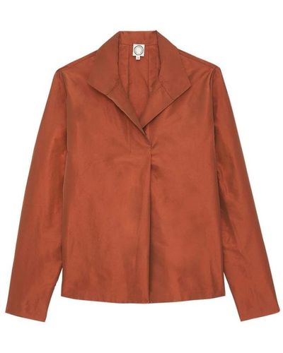 Ines De La Fressange Paris Noa rust top camisa loose fit - Naranja