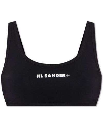 Jil Sander Top bikini con logo - Blu