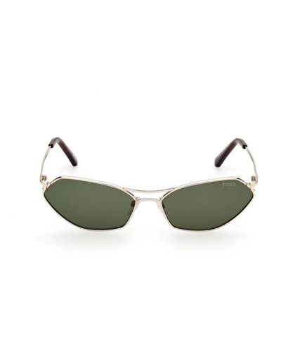 Emilio Pucci Metall sonnenbrille für frauen - Grün