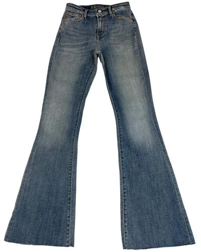 Denham Jeans > wide jeans - Bleu