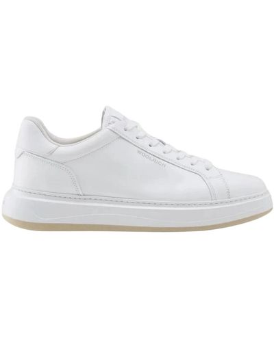 Woolrich Sneakers bianche in pelle con soletta estraibile - Bianco