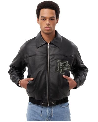 Filling Pieces Leather Jackets - Black