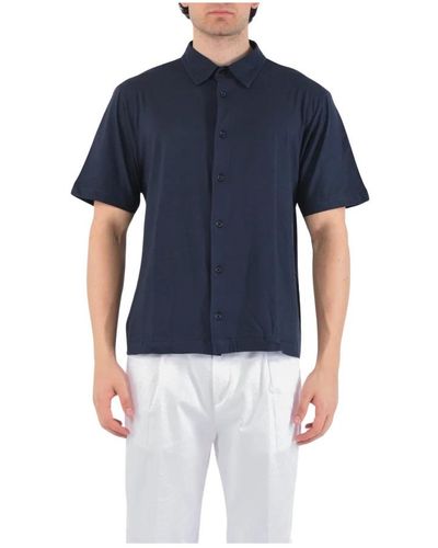 Paolo Pecora Short Sleeve Shirts - Blue
