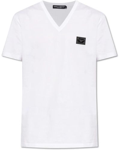 Dolce & Gabbana V-ausschnitt t-shirt - Weiß