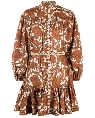 Zimmermann Shirt Dresses - Brown