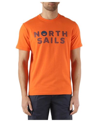 North Sails Baumwoll logo t-shirt - Orange