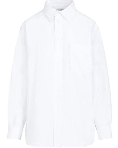 Bottega Veneta Camisa de algodón blanca - Blanco
