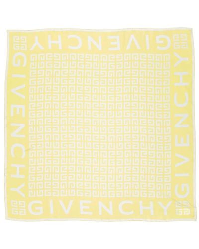 Givenchy Seidenschal quadratisch 4g print - Gelb