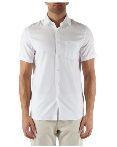 Lacoste Regular fit camicia in cotone manica corta - Bianco