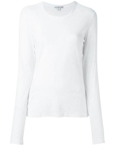 James Perse Long Sleeve Tops - White