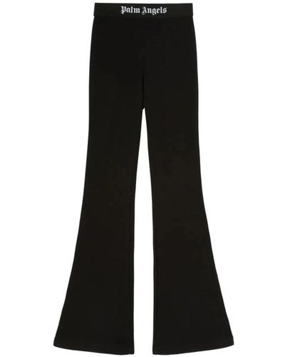 Palm Angels Wide Trousers - Black