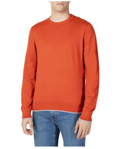 Armani Exchange Round-Neck Knitwear - Orange