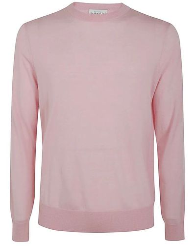 Ballantyne Round-Neck Knitwear - Pink