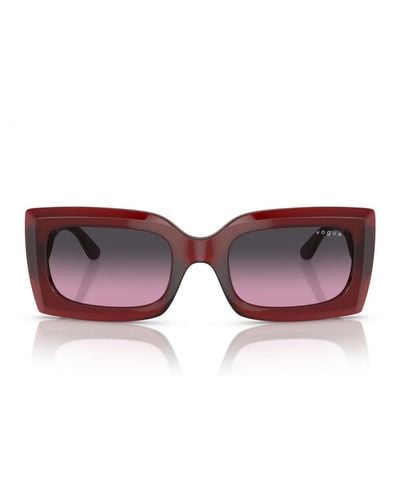 Vogue Mutige rote sonnenbrille mit blumenarmen - Lila