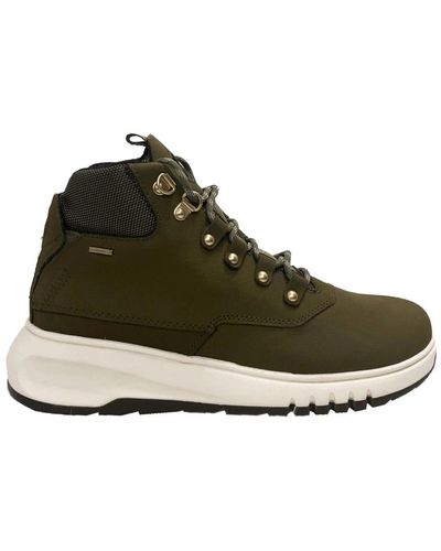 Geox Sneakers con lacci di alta qualità con punta rotonda e suola con logo - Verde
