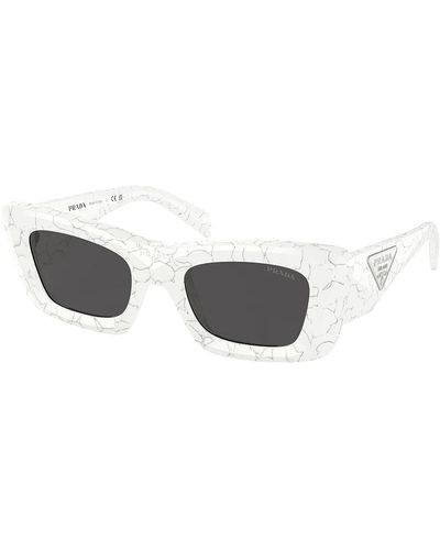 Prada Stilvolle sonnenbrille grau dunkle linse - Weiß
