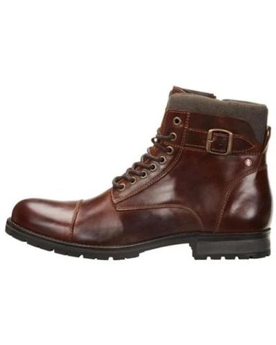 Jack & Jones Lace-Up Boots - Brown