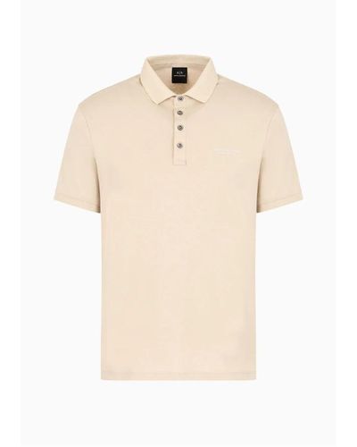 Armani Exchange Polo t-shirt 100% baumwolle - Natur