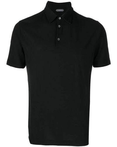 Zanone Tops > polo shirts - Noir
