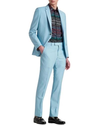 PS by Paul Smith Abito in lana-mohair in blu pastello