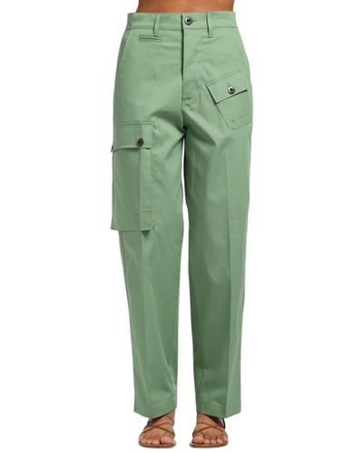 Department 5 Pantalones de carga con bolsillos asimétricos - Verde