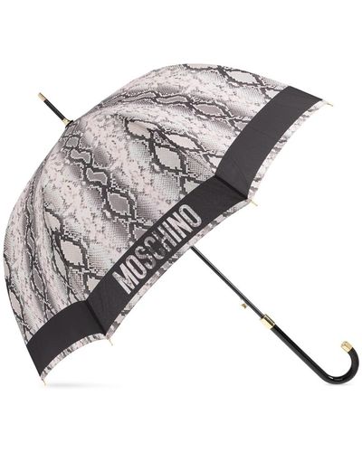 Moschino Regenschirm mit logo - Mettallic