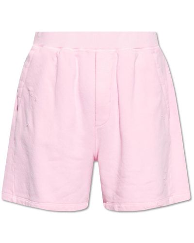DSquared² Shorts in cotone vintage - Rosa