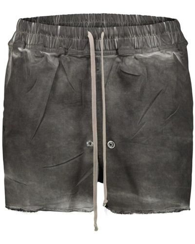 Rick Owens Denim Shorts - Grey