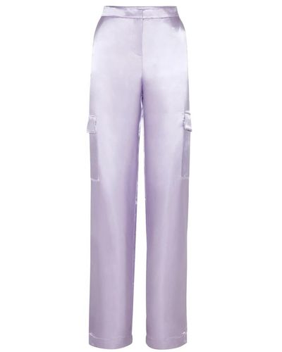 MVP WARDROBE Trousers > straight trousers - Violet