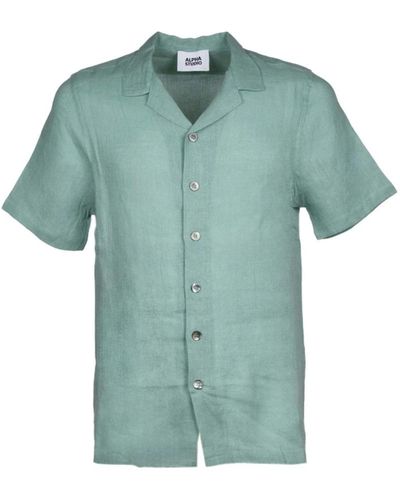Alpha Studio Short Sleeve Shirts - Green