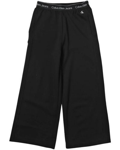 Calvin Klein Cropped Trousers - Black