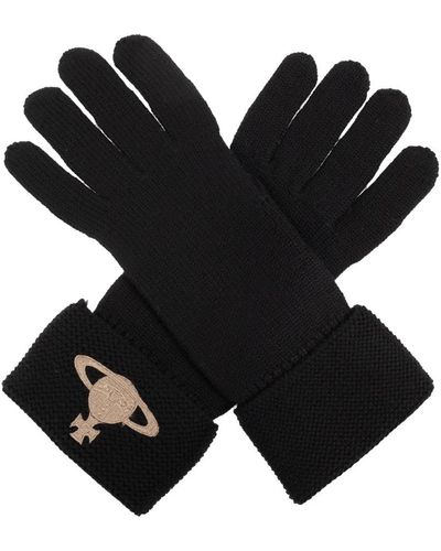 Vivienne Westwood Handschuhe mit logo - Schwarz