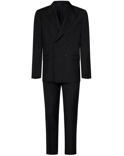 Low Brand Double Breasted Suits - Black