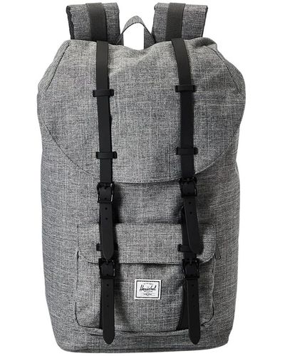 Herschel Supply Co. Rucksack little america backpack 25 l mit laptopfach und fronttasche mit schlüsselclip - Grau