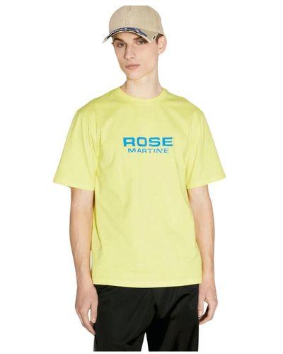 Martine Rose Baumwoll-jersey logo-applikation t-shirt - Gelb